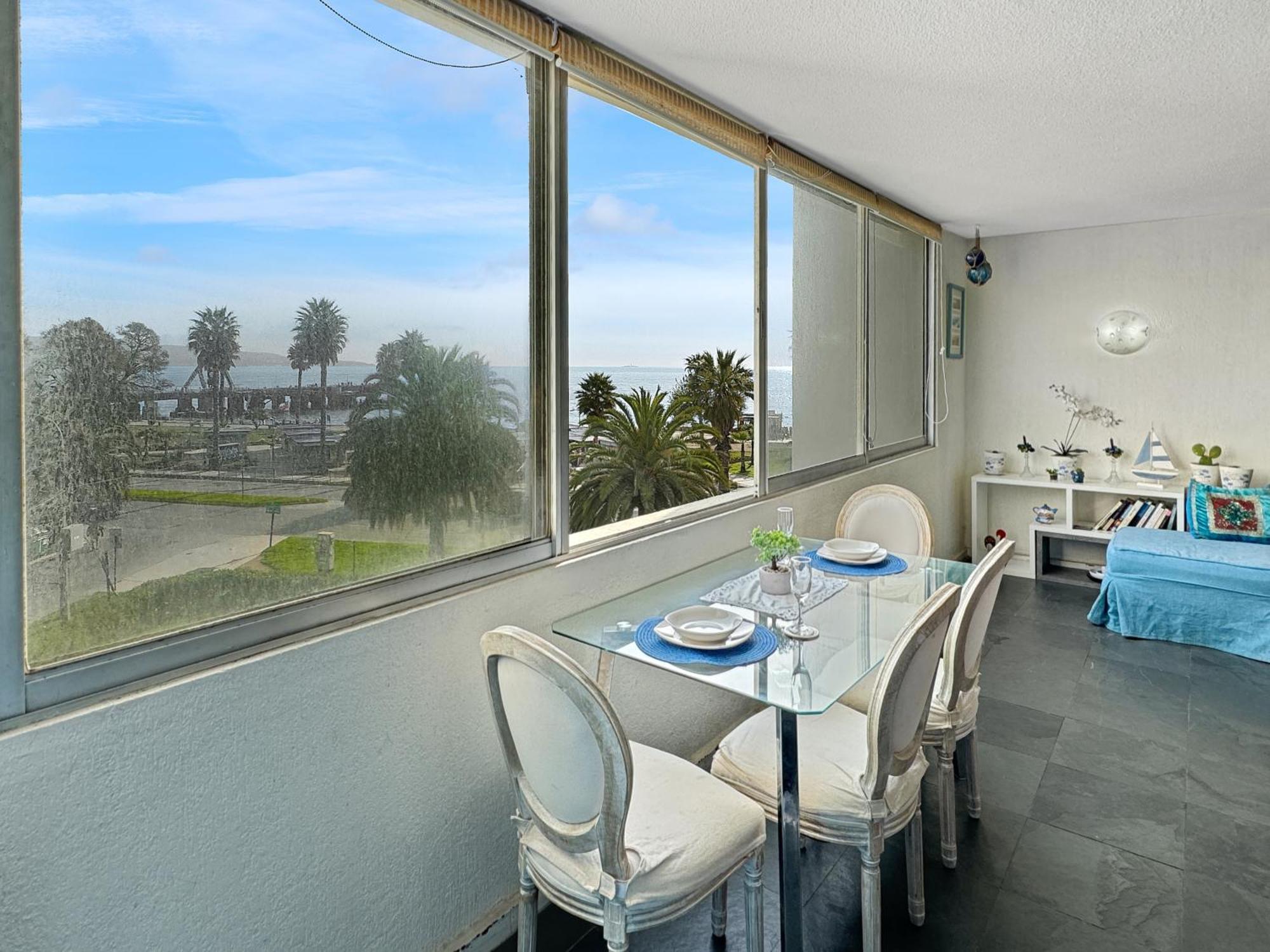 Depto Con Vista Al Mar En La Costanera De Vina Apartamento *